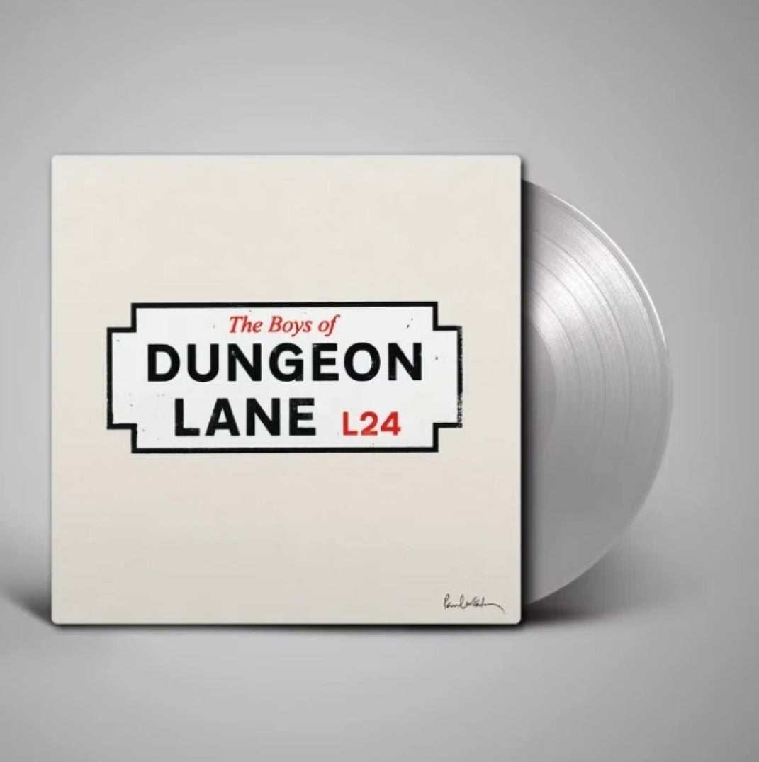 Paul McCartney vinyl record titled The Boys of Dungeon Lane L24, silver vinyl edition with bonus photo in the image.
