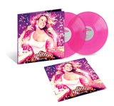 Mariah Carey Glitter 25th Anniversary vinyl record by Records on Records with a signed lithograph, featuring a glittering pink design.