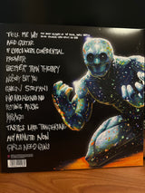 Autographed Waterparks Jinx vinyl LP by Records on Records in vibrant blue colorway, showing the record and cover art.