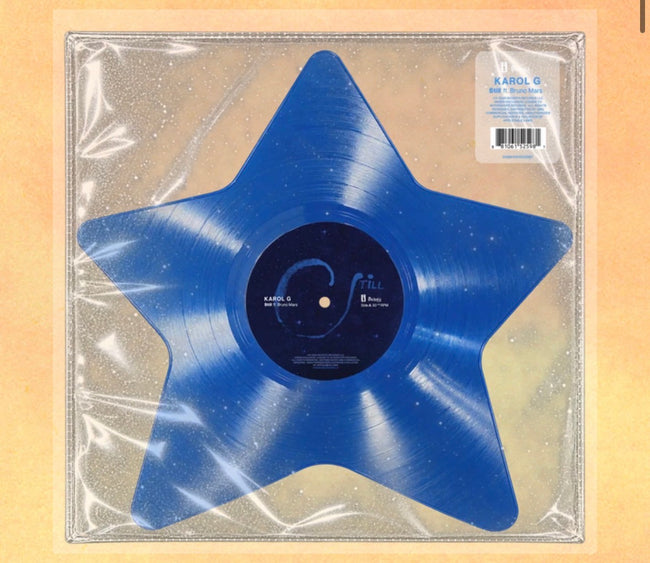 Still - KAROL G ft. Bruno Mars (Die-Cut Star-Shaped Translucent Blue 7" Vinyl) (Limited Edition)
