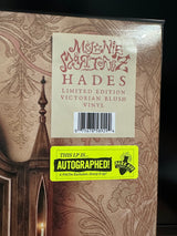 Signed Melanie Martinez Hades 2LP vinyl record with Victorian Blush jacket, featuring artwork and record labels.