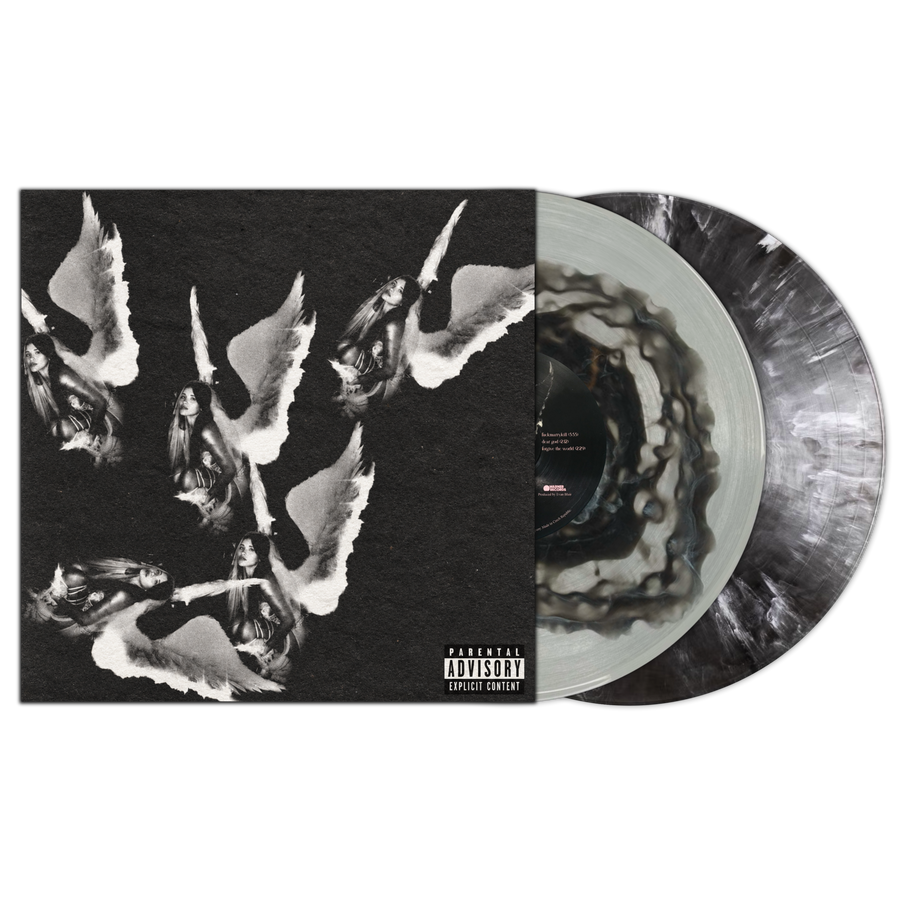 Black Ice color vinyl record of Young Forever (Extended) by Nessa Barrett, 2LP steel marble vinyl from Records on Records.