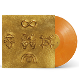 Weezer Fool’s Gold vinyl LP with signed art card, featuring colorful album artwork and record in a protective sleeve.